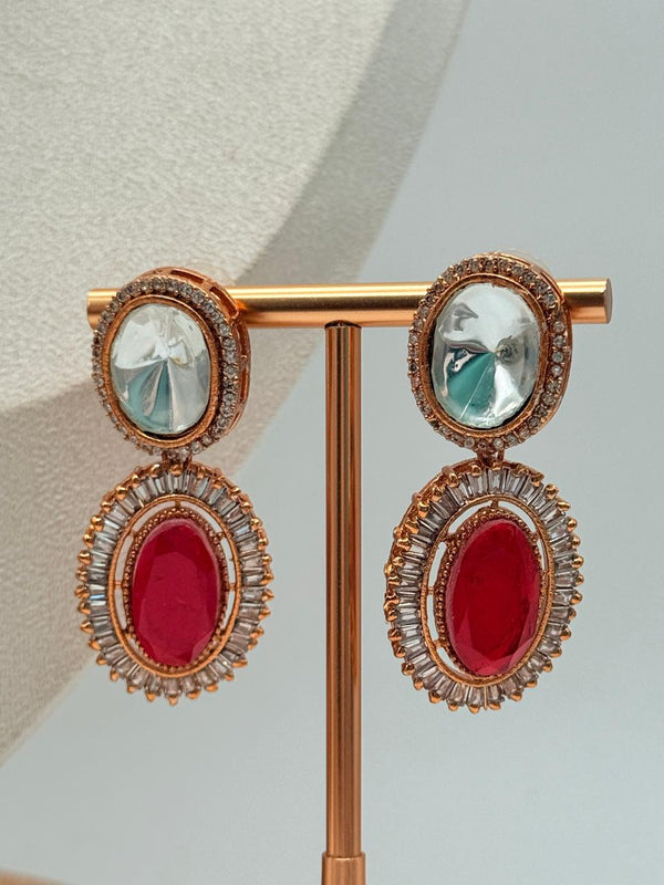 Red Aurora Gem Pendant Set