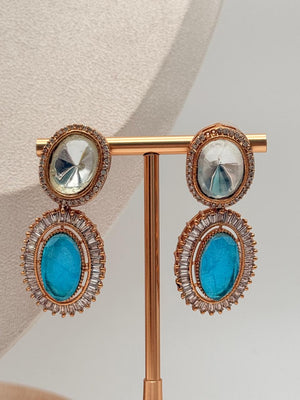 Turquoise Aurora Gem Pendant Set