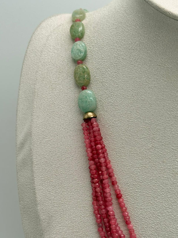 Rosy Winged Opulence Long Mala Set