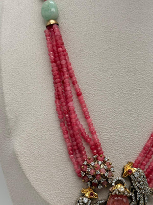 Rosy Winged Opulence Long Mala Set