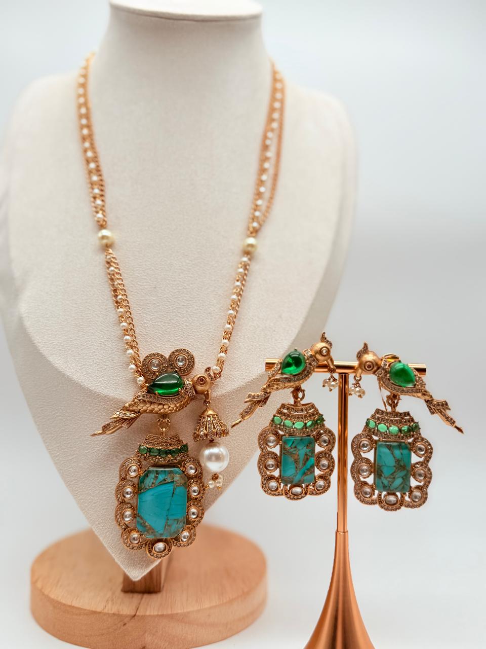 Aureate Avian Muse Pendant Set