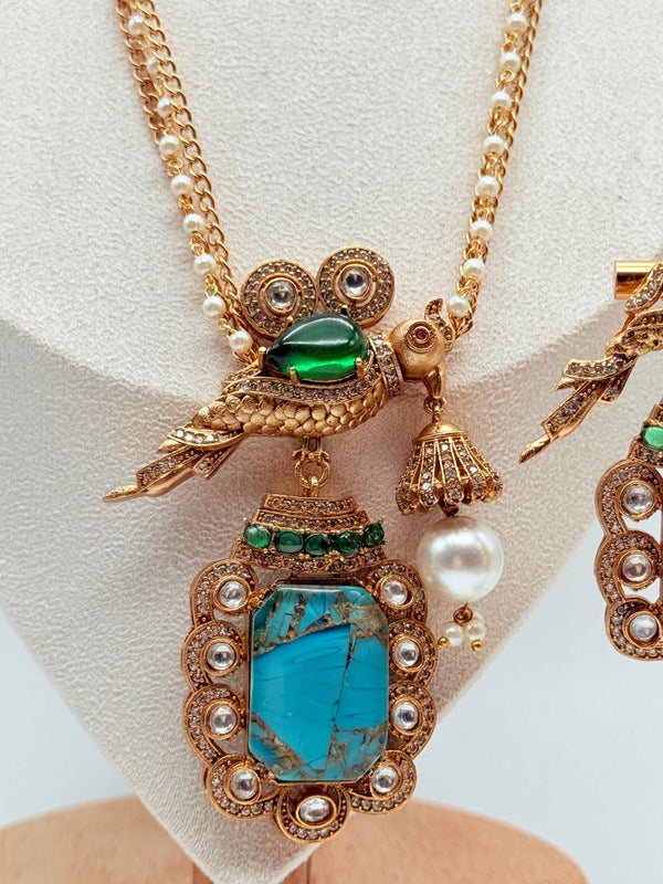 Aureate Avian Muse Pendant Set