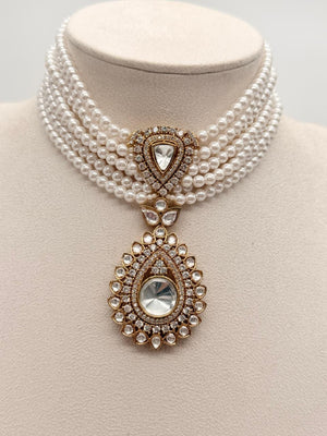 Pearl Droplet Royale Choker Set