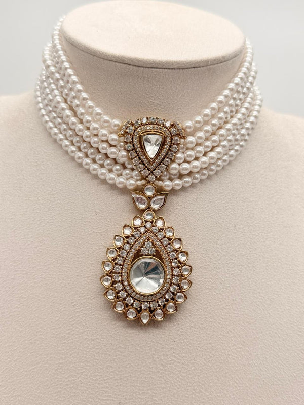 Pearl Droplet Royale Choker Set