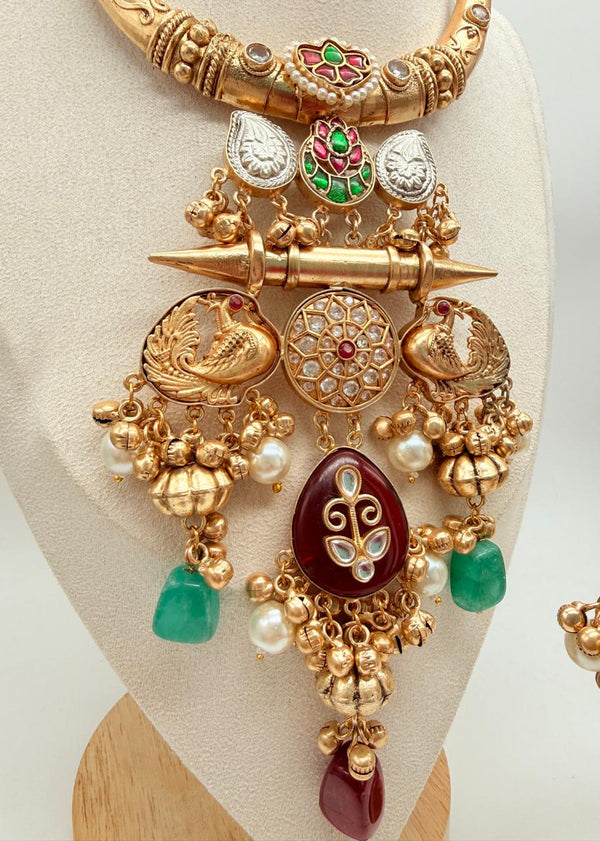 Pearl & Petals Royal Hasli Set – Maroon