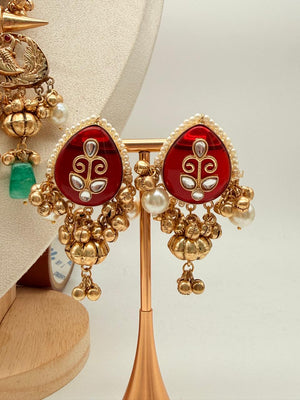 Pearl & Petals Royal Hasli Set – Maroon