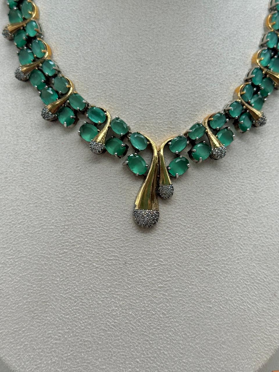 Mint Wave Elegance Necklace Set - Mint Variant