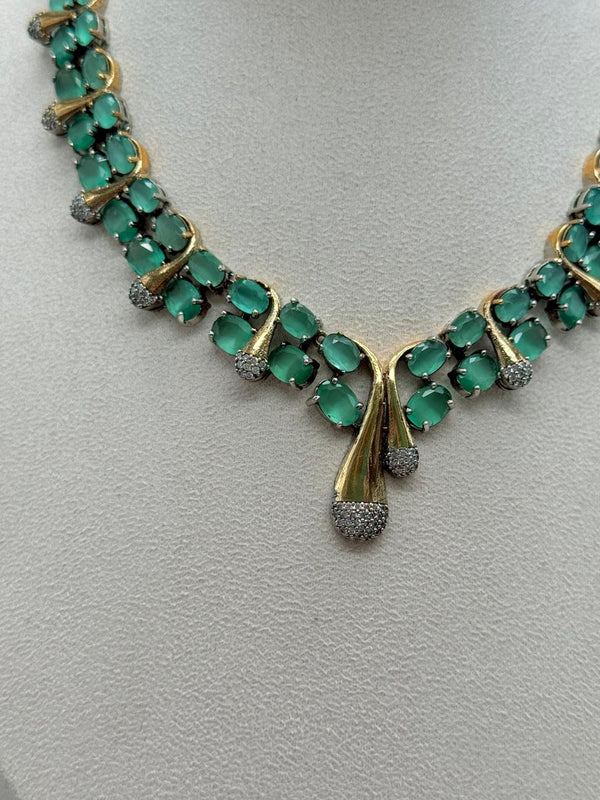 Mint Wave Elegance Necklace Set - Mint Variant