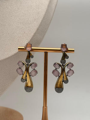 Rosy Wave Elegance Necklace Set - Lavender Variant