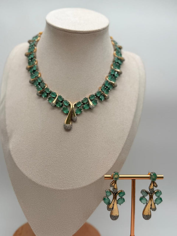 Mint Wave Elegance Necklace Set - Mint Variant