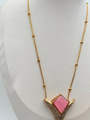 Blush Prism Pendant Set (Pink)