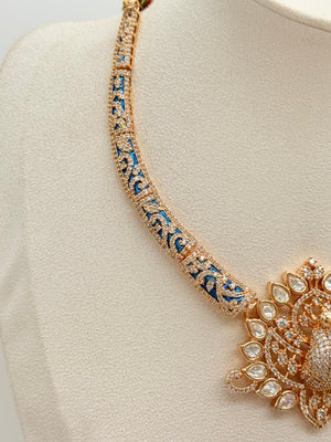 Mayur Mohini Hasli Set With Jadau Kundan