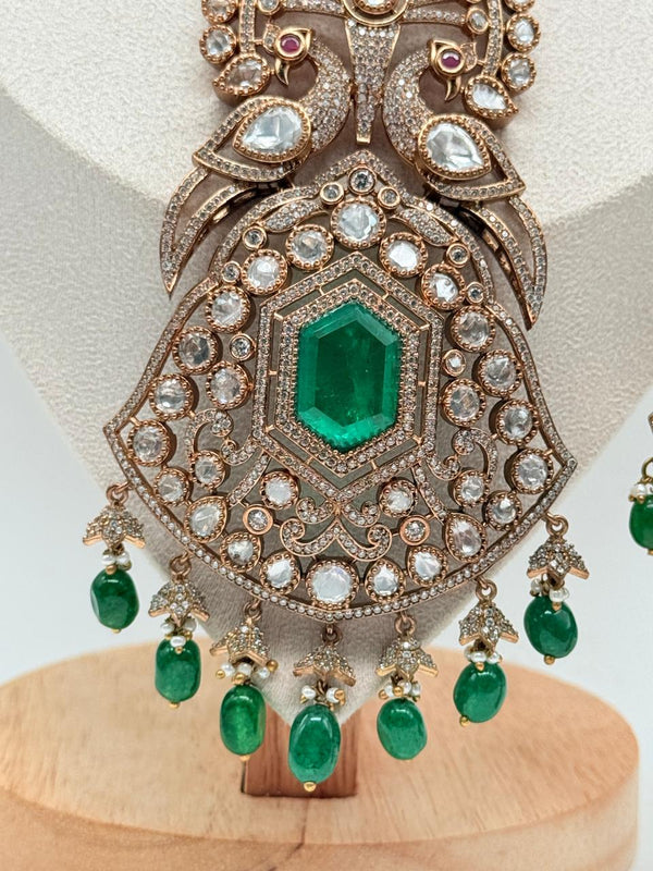 Rajwada Emerald Shringar Set