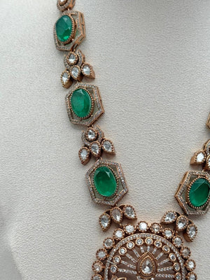 Rajwada Emerald Shringar Set