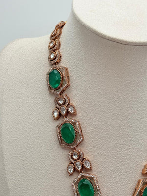 Rajwada Emerald Shringar Set