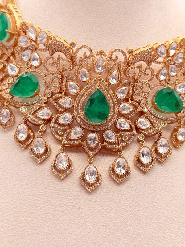 Emerald Empress Polki Necklace Set