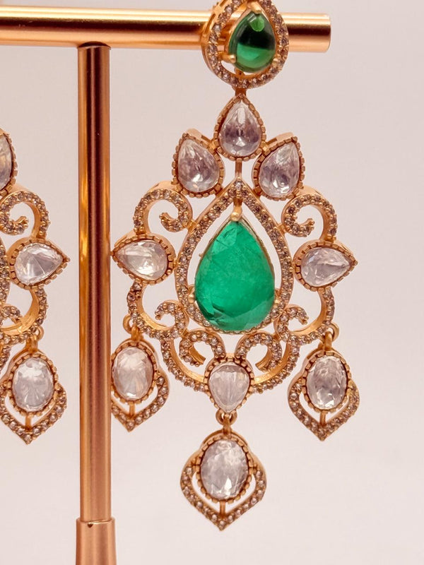 Emerald Empress Polki Necklace Set