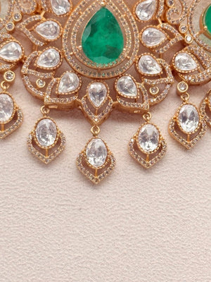 Emerald Empress Polki Necklace Set