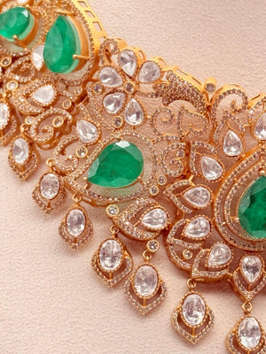 Emerald Empress Polki Necklace Set
