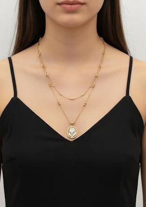 Petalcore - Double-Layered Anti Tarnish Necklace