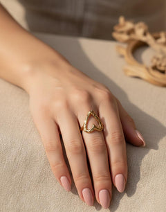 Heartcore –  Anti Tarnish Adjustable Ring