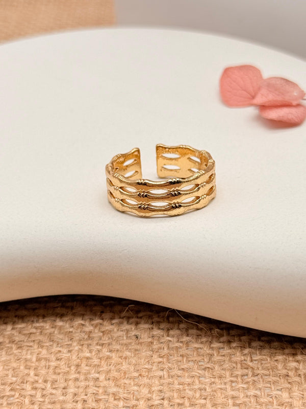 Bold Boundaries –  Anti Tarnish Adjustable Ring