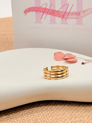 Bold Boundaries –  Anti Tarnish Adjustable Ring