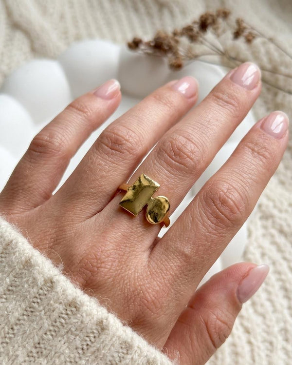 Dual Mood Ring –  Anti Tarnish Adjustable Ring