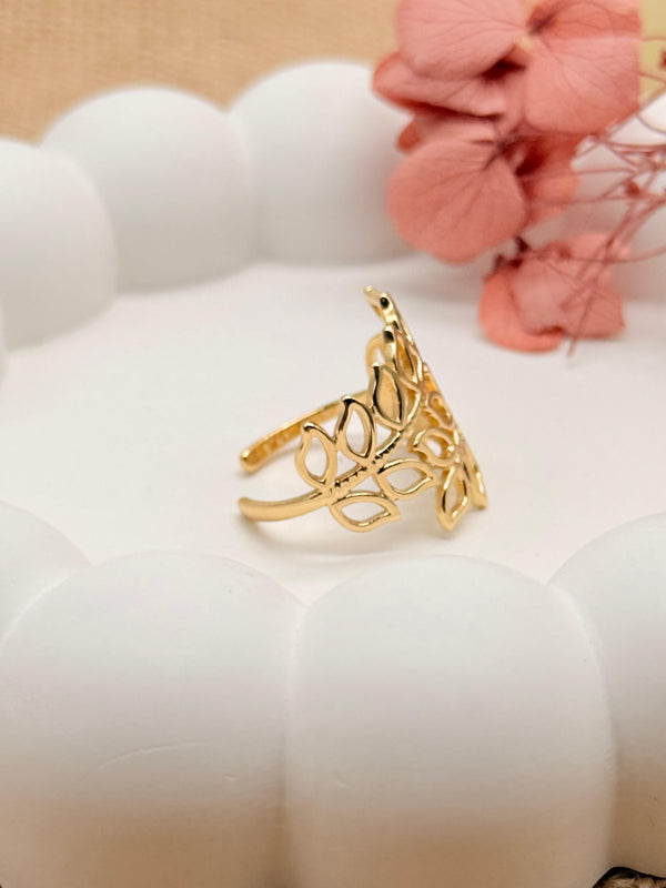 Golden Vine Ring –  Anti Tarnish Adjustable Ring