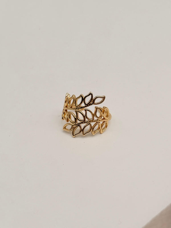 Golden Vine Ring –  Anti Tarnish Adjustable Ring