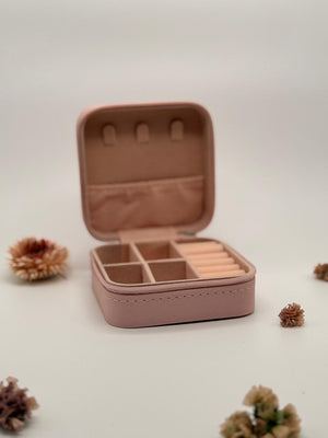 Blush Bloom – Travel-Friendly Jewelry Organizer Box (Empty)