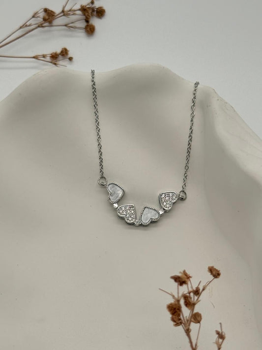 SimpLuv – 2-Way Magnetic Silver Heart Necklace