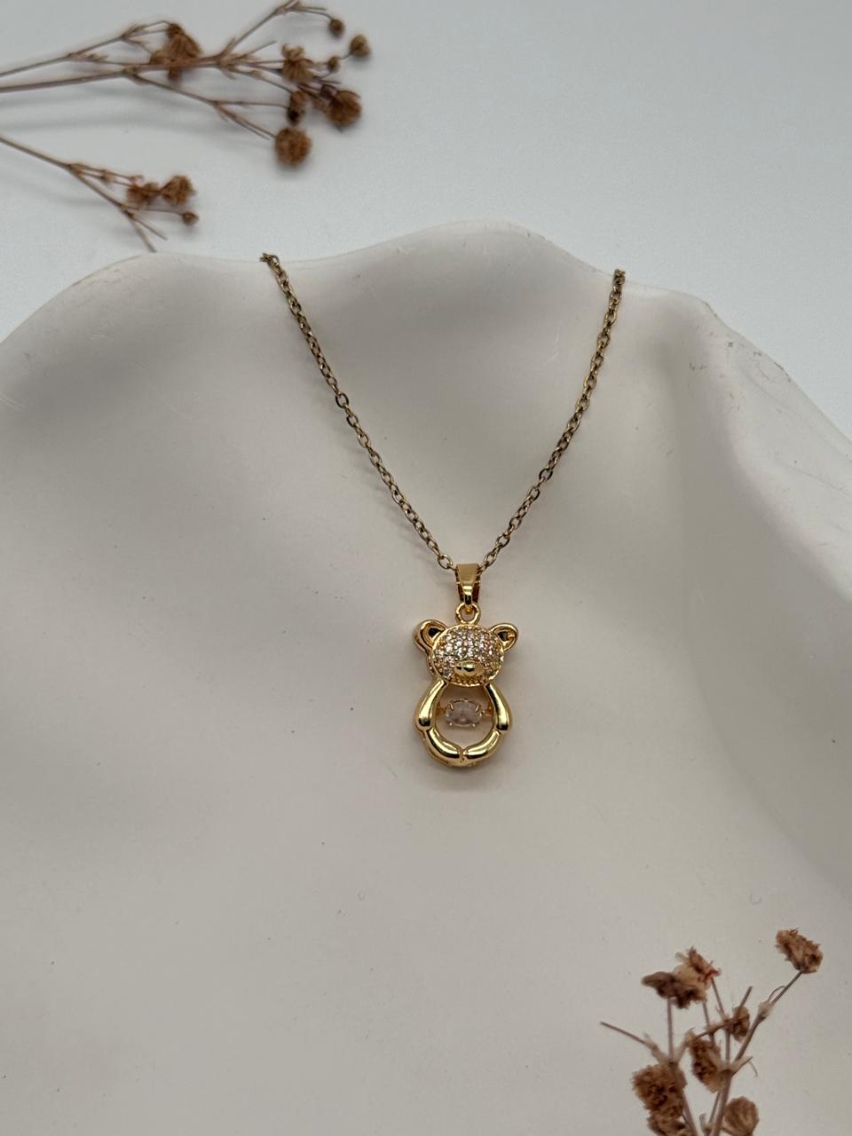 BearBelle – Sparkling Teddy Pendant Necklace