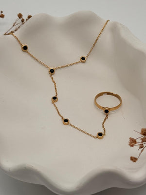 Cosmic Gaze – Adjustable Anti Tarnish Hand Chain