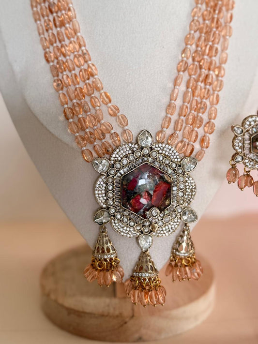 Dreamy Pastels – Crystal Beaded Long Mala Set