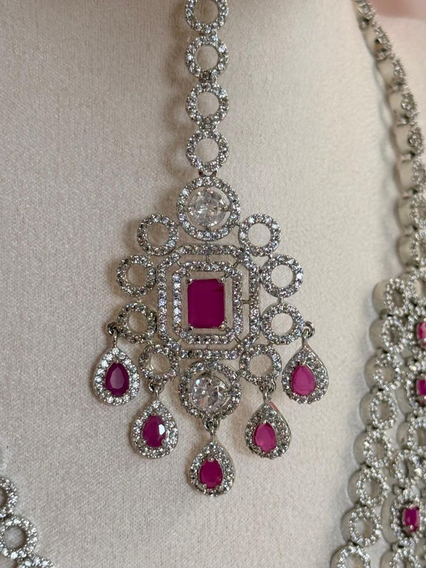 Queen’s Grace Ruby – AD Necklace Set
