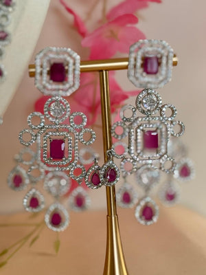 Queen’s Grace Ruby – AD Necklace Set