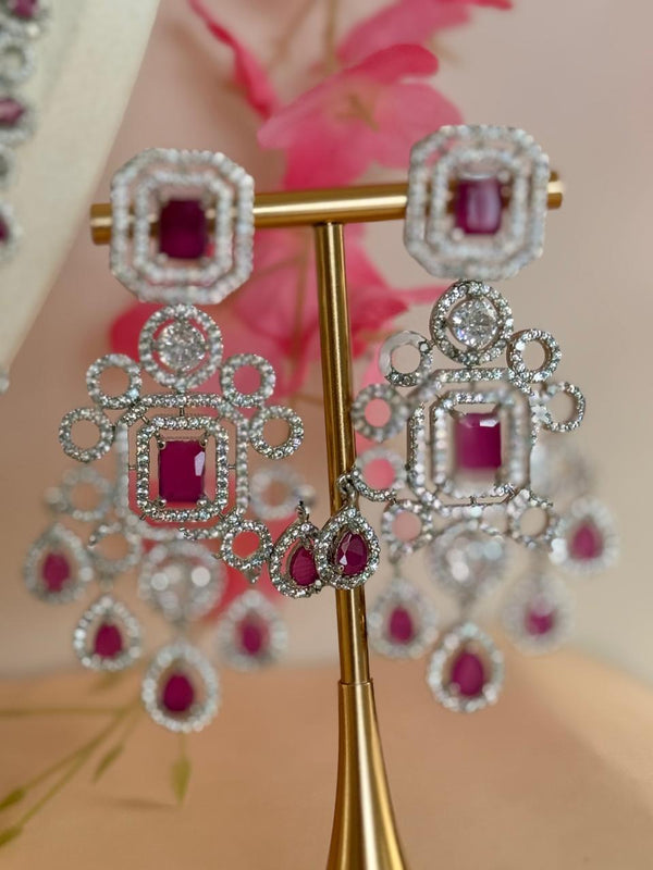 Queen’s Grace Ruby – AD Necklace Set