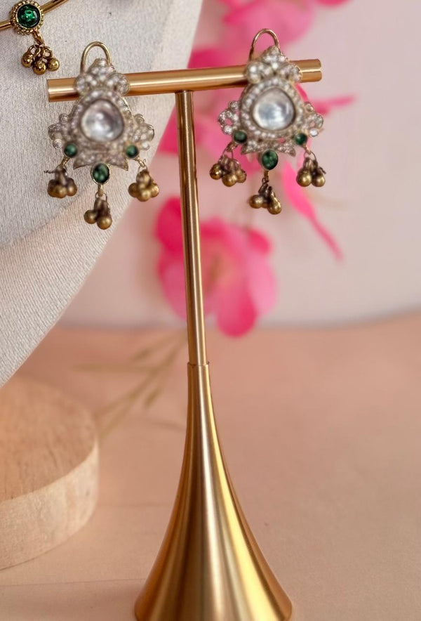 Ziya Hasli Set – Green Kundan Variant