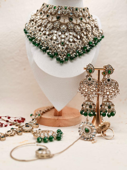 Rajmohika Kundan Replica Bridal Set