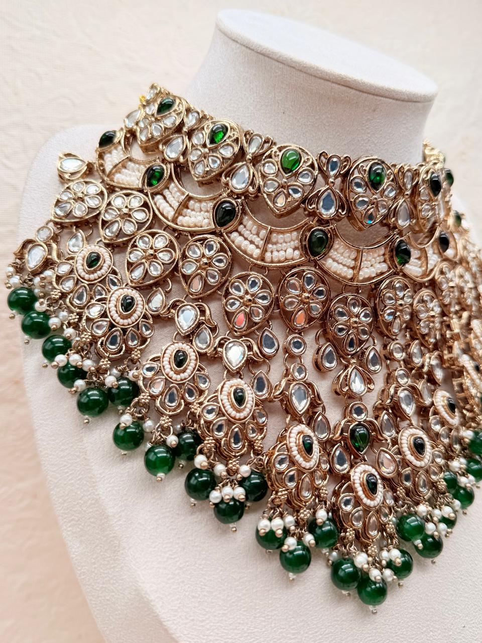 Rajmohika Kundan Replica Bridal Set