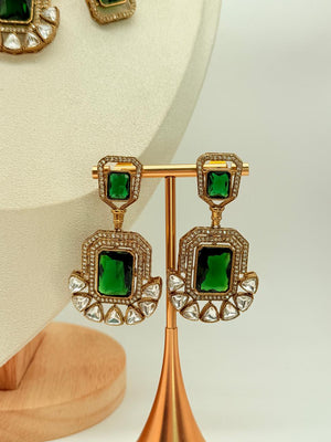 Emerald Elegance – Mossonite Necklace Set