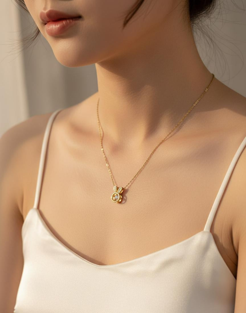 Bunella – Golden Bunny Pendant Necklace