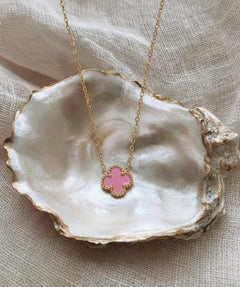 Blush Bloom – Anti-Tarnish Charm Necklace