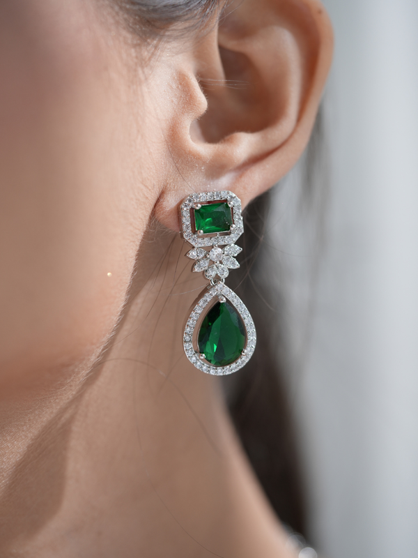 Emerald Empress AD Necklace Set