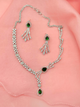 Emerald Allure - American Diamond Necklace Set