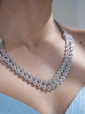 Crystal Royale Cascade – AD Necklace Set