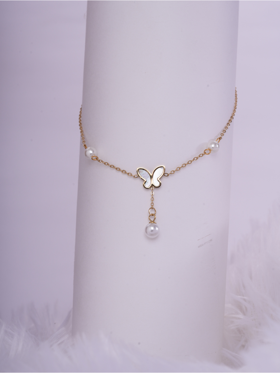Flutter Pearl – Anti Tarnish Anklet