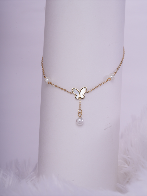 Flutter Pearl – Anti Tarnish Anklet