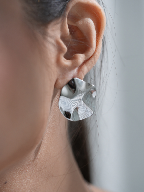 Lunar Folds – Anti Tarnish Earrings